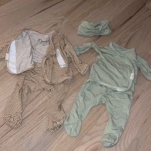 Bonsie skin to skin Velcro newborn pajamas